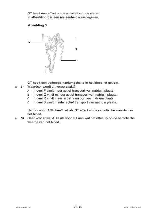 Opgaven examen HAVO biologie 2015, tijdvak 1. Pagina 21