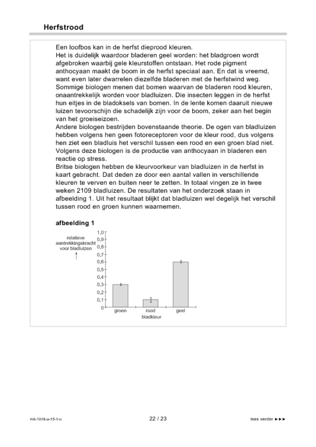 Opgaven examen HAVO biologie 2015, tijdvak 1. Pagina 22