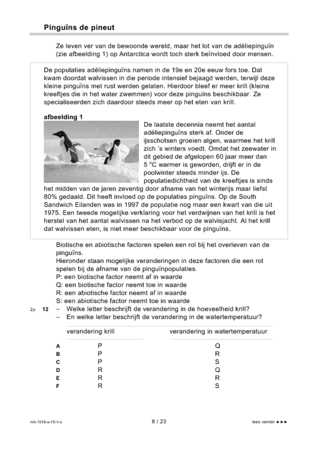 Opgaven examen HAVO biologie 2015, tijdvak 1. Pagina 8