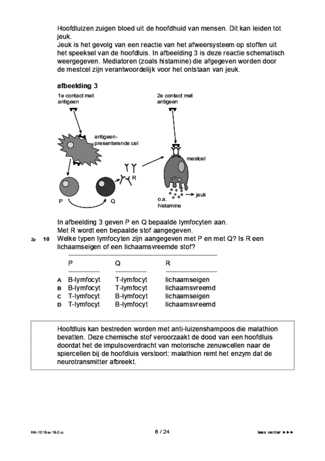 Opgaven examen HAVO biologie 2019, tijdvak 2. Pagina 6
