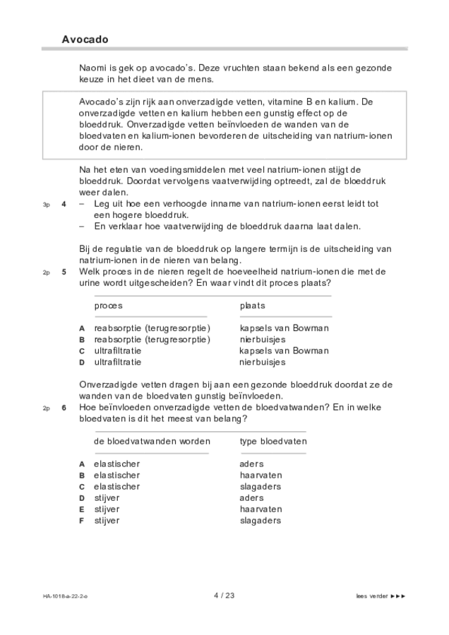 Opgaven examen HAVO biologie 2022, tijdvak 2. Pagina 4