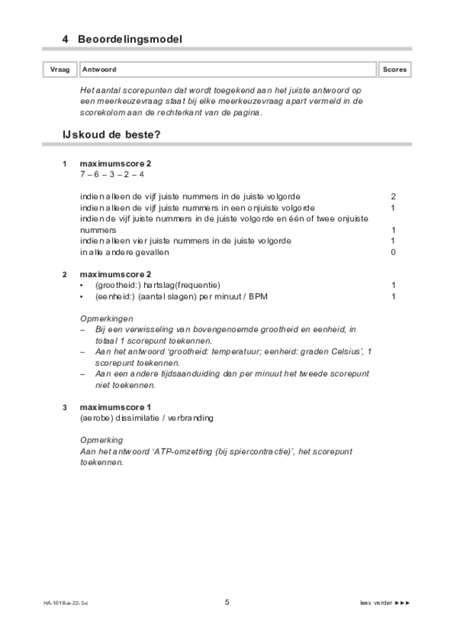 Correctievoorschrift examen HAVO biologie 2022, tijdvak 3. Pagina 5