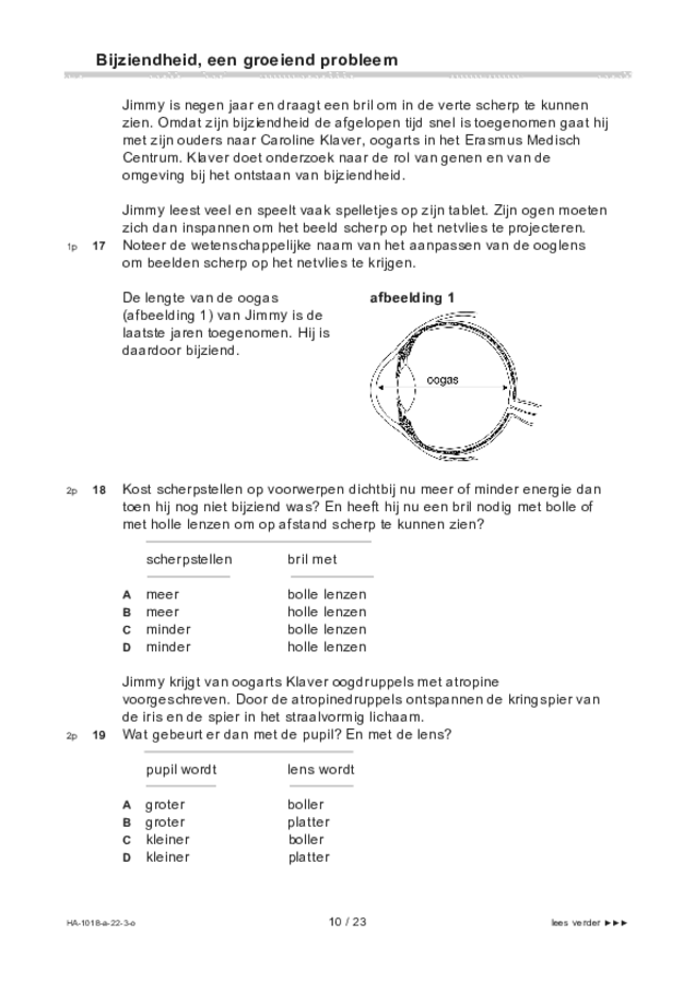 Opgaven examen HAVO biologie 2022, tijdvak 3. Pagina 10