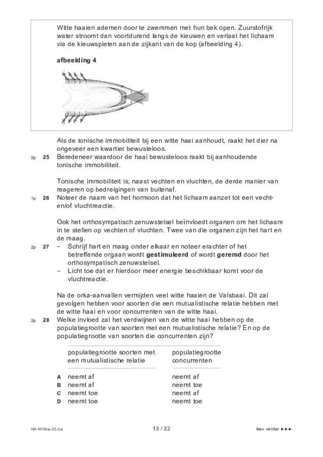 Opgaven examen HAVO biologie 2023, tijdvak 2. Pagina 13