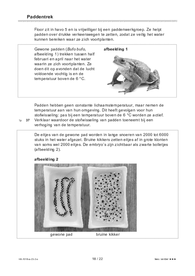 Opgaven examen HAVO biologie 2023, tijdvak 2. Pagina 18