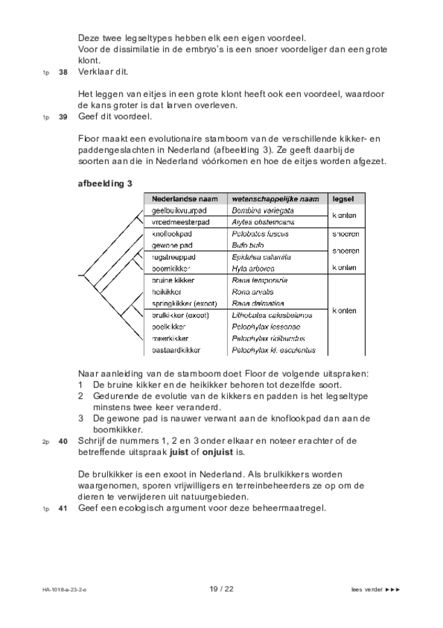 Opgaven examen HAVO biologie 2023, tijdvak 2. Pagina 19