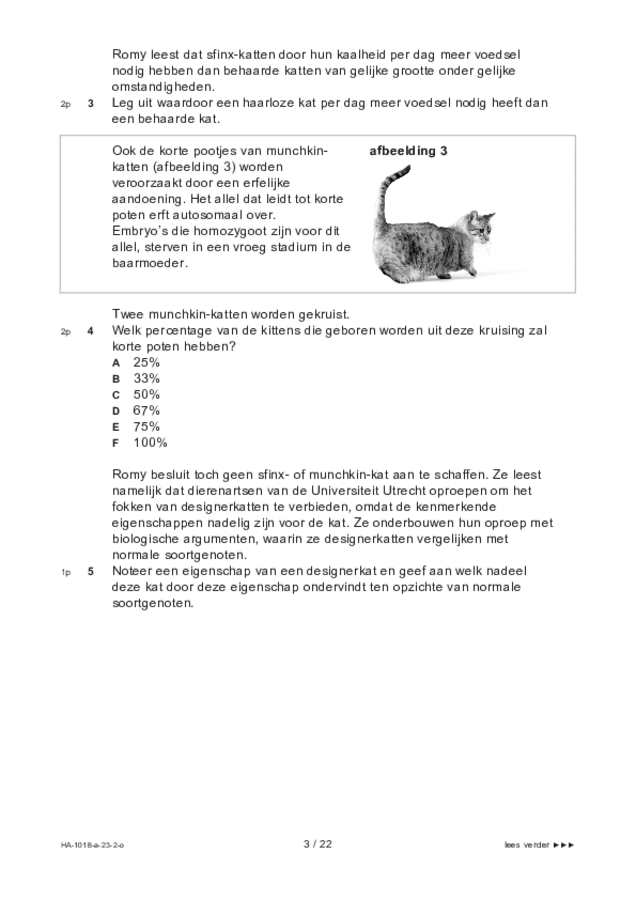 Opgaven examen HAVO biologie 2023, tijdvak 2. Pagina 3