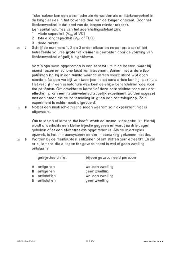 Opgaven examen HAVO biologie 2023, tijdvak 2. Pagina 5