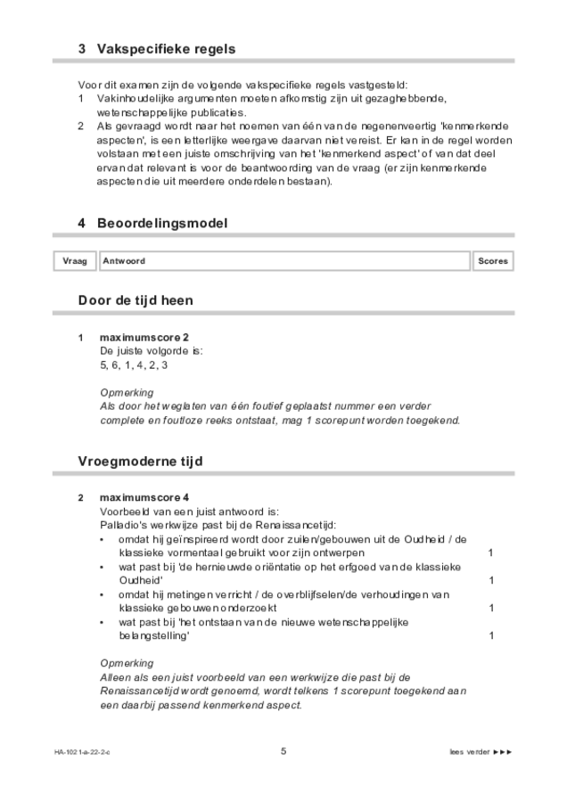 Correctievoorschrift examen HAVO geschiedenis 2022, tijdvak 2. Pagina 5