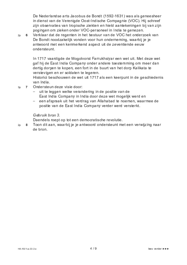 Opgaven examen HAVO geschiedenis 2022, tijdvak 2. Pagina 4