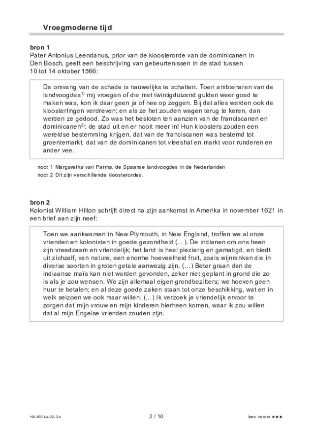 Bijlage examen HAVO geschiedenis 2022, tijdvak 3. Pagina 2