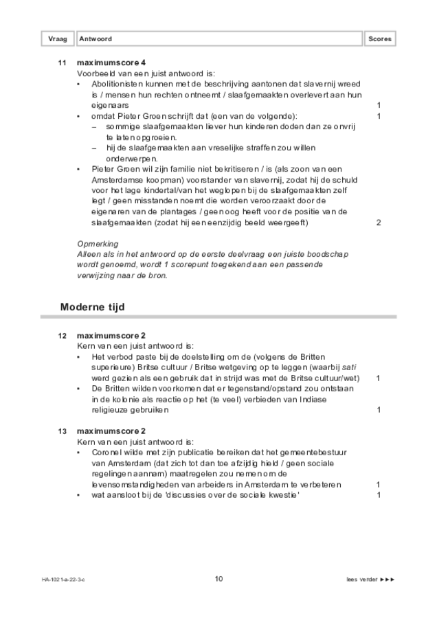 Correctievoorschrift examen HAVO geschiedenis 2022, tijdvak 3. Pagina 10