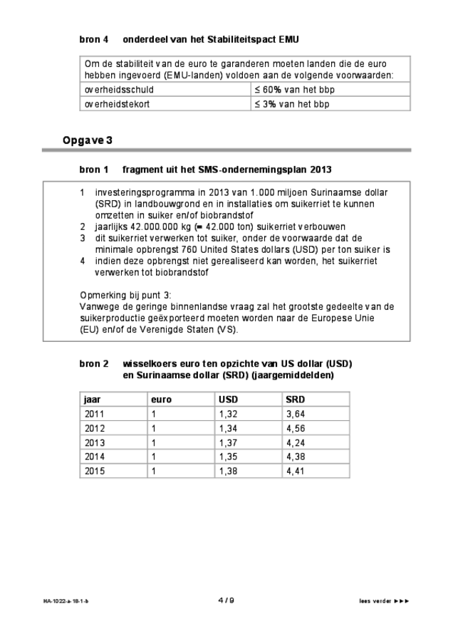 Bijlage examen HAVO economie 2018, tijdvak 1. Pagina 4