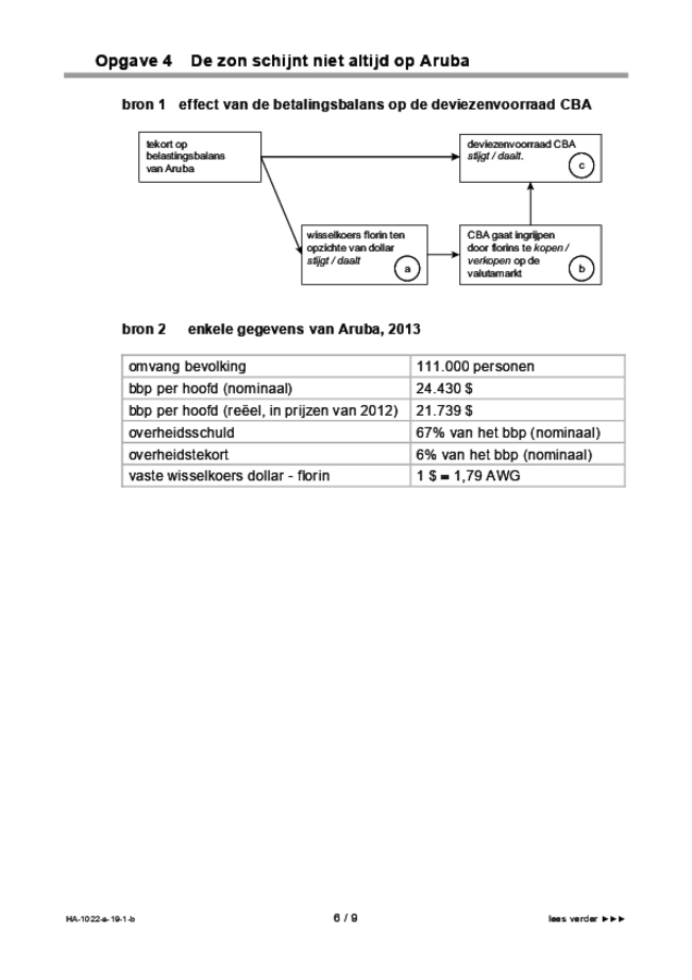 Bijlage examen HAVO economie 2019, tijdvak 1. Pagina 6