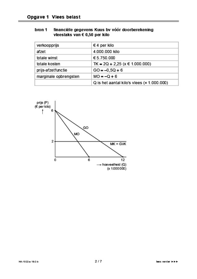 Bijlage examen HAVO economie 2019, tijdvak 2. Pagina 2