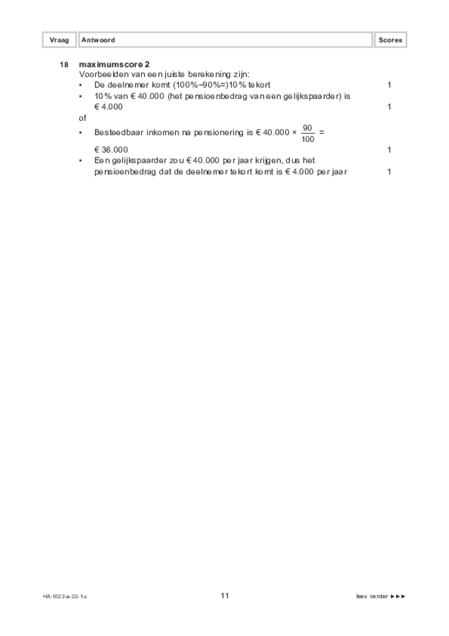 Correctievoorschrift examen HAVO economie 2022, tijdvak 1. Pagina 11