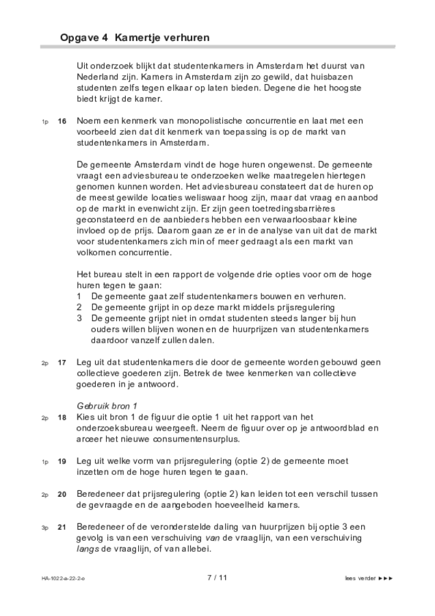 Opgaven examen HAVO economie 2022, tijdvak 2. Pagina 7