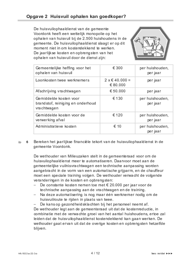 Opgaven examen HAVO economie 2022, tijdvak 3. Pagina 4