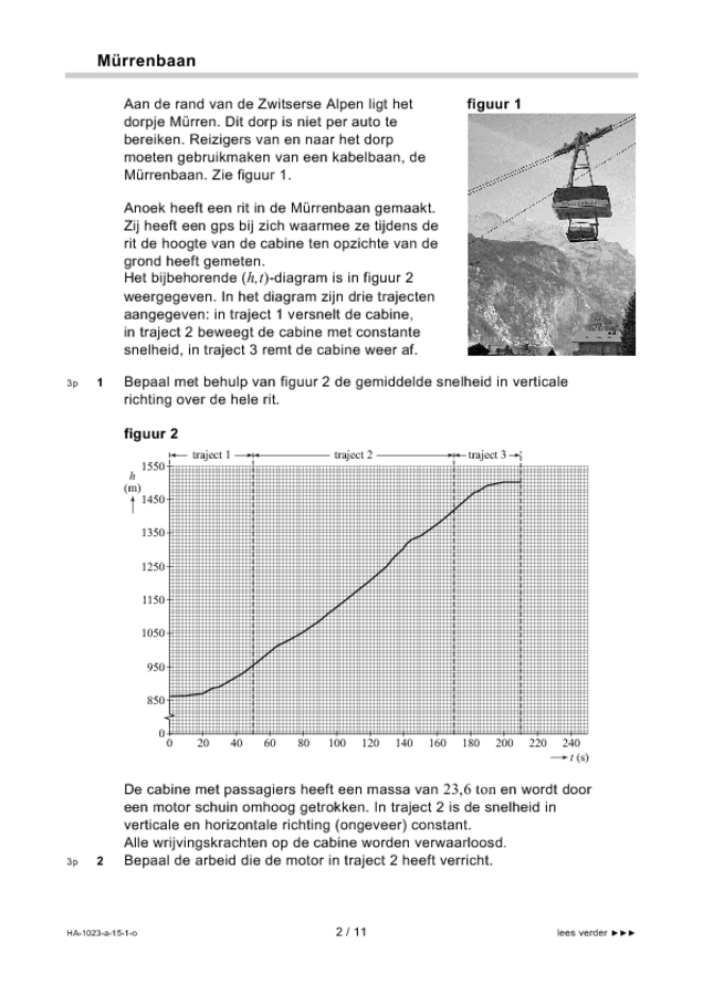 Opgaven examen HAVO natuurkunde 2015, tijdvak 1. Pagina 2