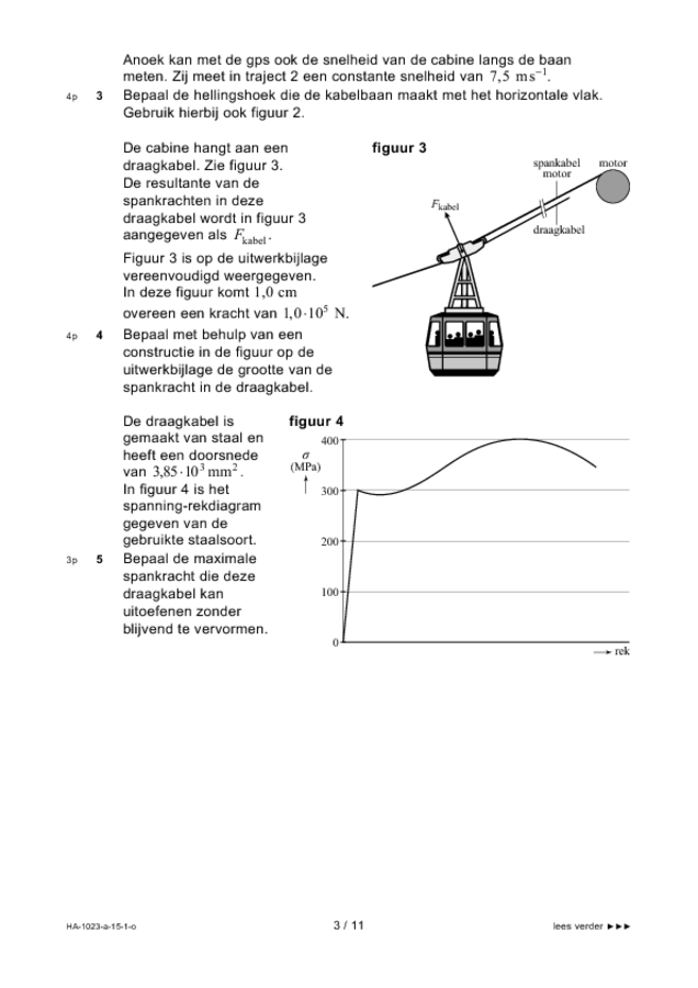 Opgaven examen HAVO natuurkunde 2015, tijdvak 1. Pagina 3