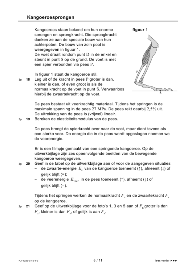 Opgaven examen HAVO natuurkunde 2015, tijdvak 1. Pagina 8