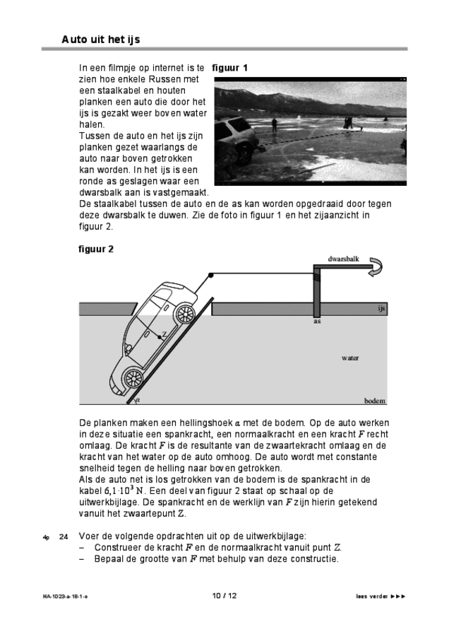 Opgaven examen HAVO natuurkunde 2018, tijdvak 1. Pagina 10