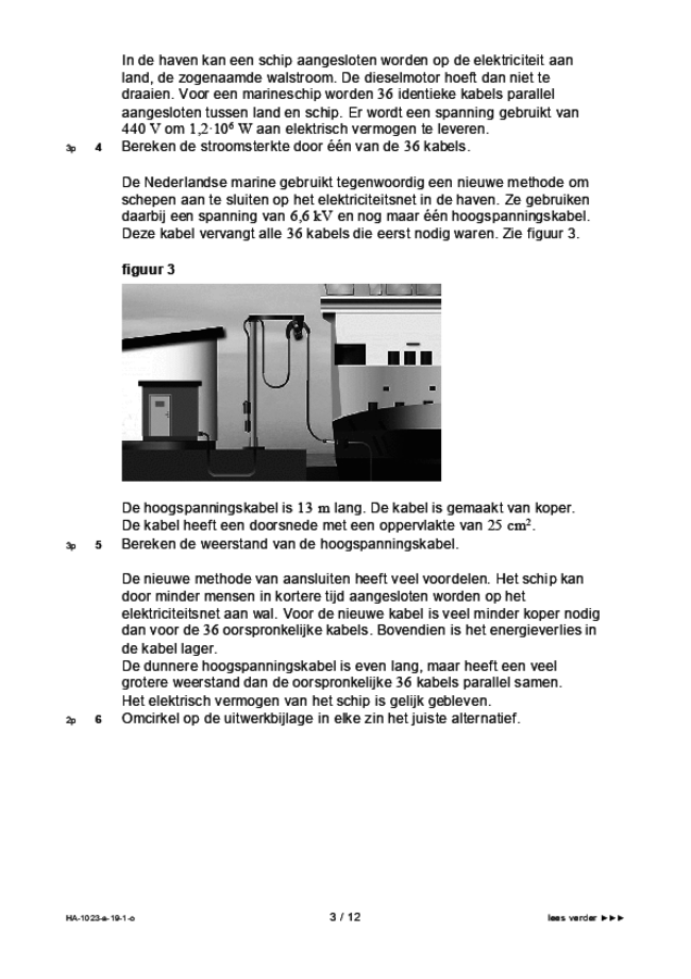 Opgaven examen HAVO natuurkunde 2019, tijdvak 1. Pagina 3