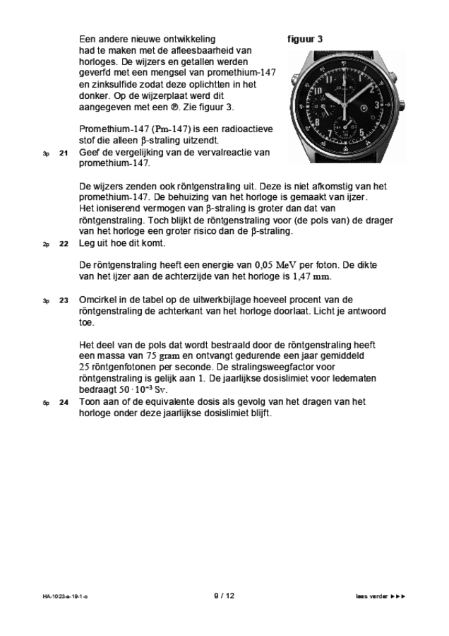 Opgaven examen HAVO natuurkunde 2019, tijdvak 1. Pagina 9