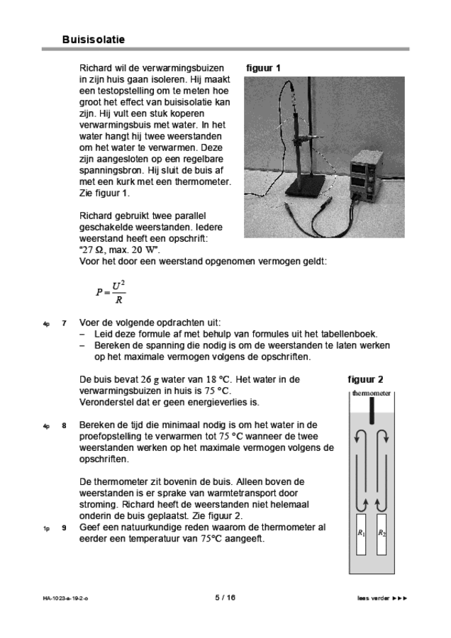 Opgaven examen HAVO natuurkunde 2019, tijdvak 2. Pagina 5