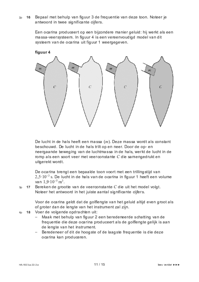 Opgaven examen HAVO natuurkunde 2022, tijdvak 2. Pagina 11