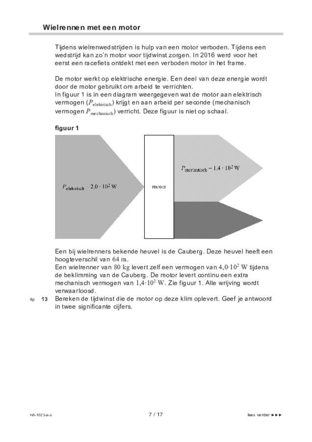 Opgaven examen HAVO natuurkunde 2022, tijdvak 3. Pagina 7
