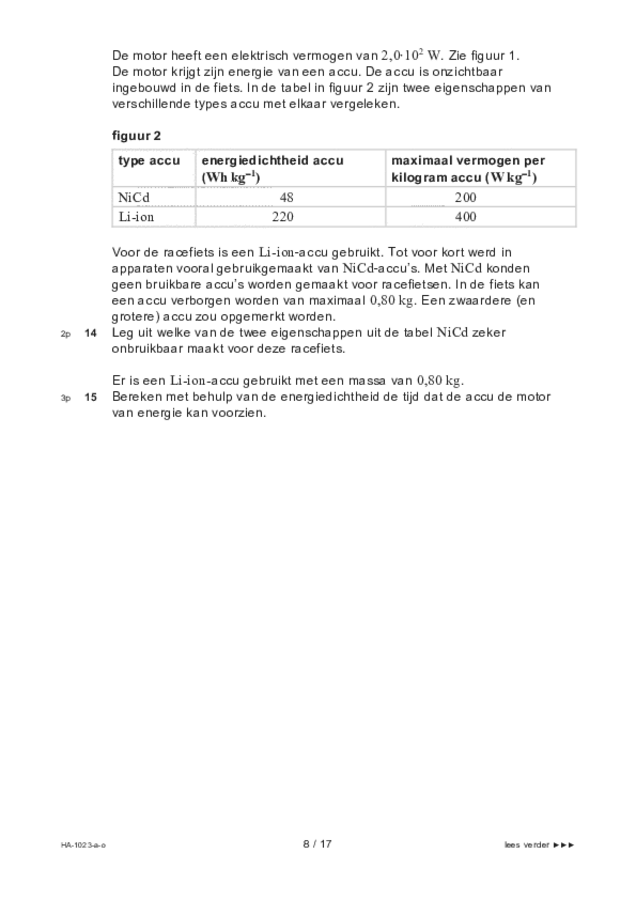 Opgaven examen HAVO natuurkunde 2022, tijdvak 3. Pagina 8