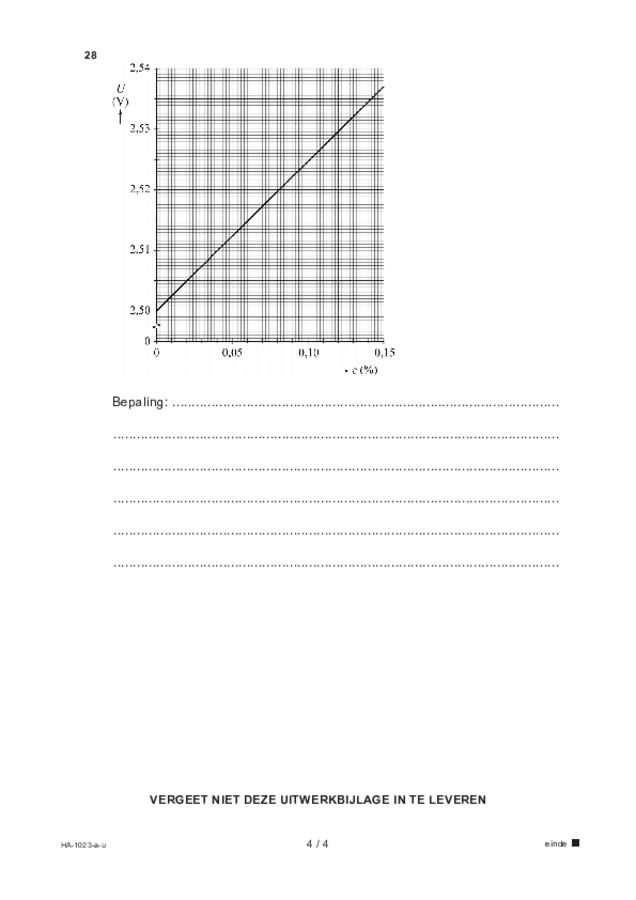 Uitwerkbijlage examen HAVO natuurkunde 2022, tijdvak 3. Pagina 4