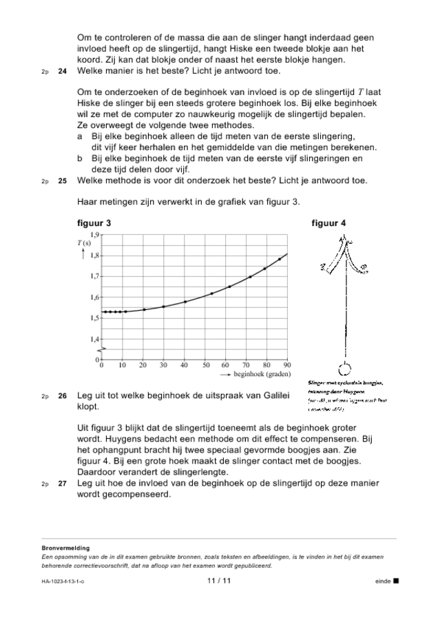 Opgaven examen HAVO natuurkunde 2013, tijdvak 1. Pagina 11