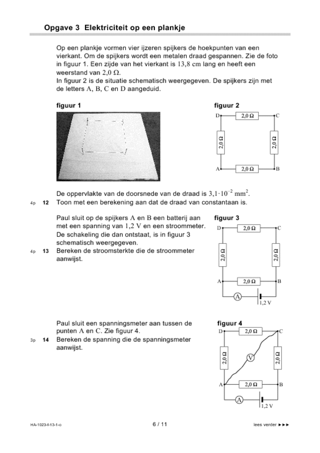 Opgaven examen HAVO natuurkunde 2013, tijdvak 1. Pagina 6