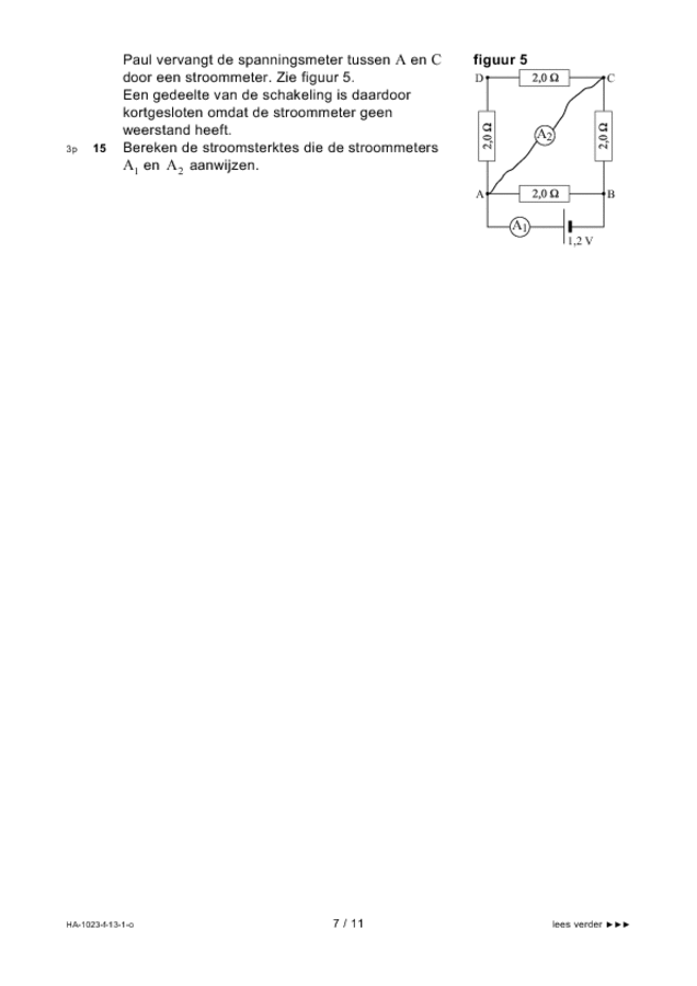 Opgaven examen HAVO natuurkunde 2013, tijdvak 1. Pagina 7