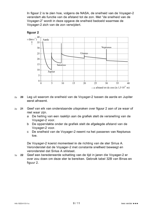 Opgaven examen HAVO natuurkunde 2013, tijdvak 1. Pagina 9
