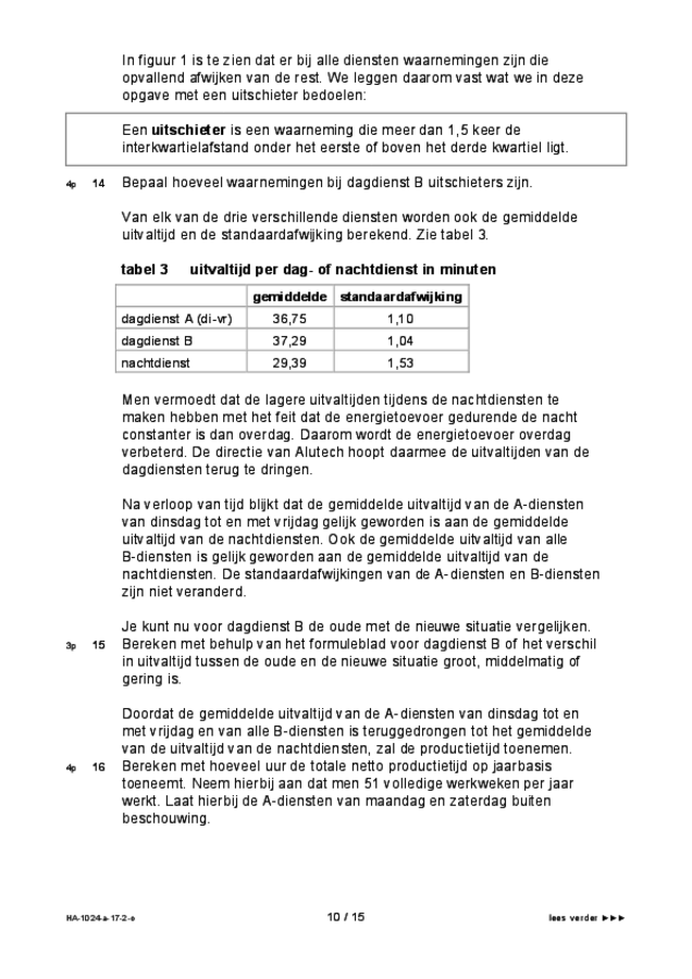Opgaven examen HAVO wiskunde A 2017, tijdvak 2. Pagina 10