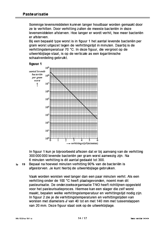 Opgaven examen HAVO wiskunde A 2019, tijdvak 1. Pagina 14