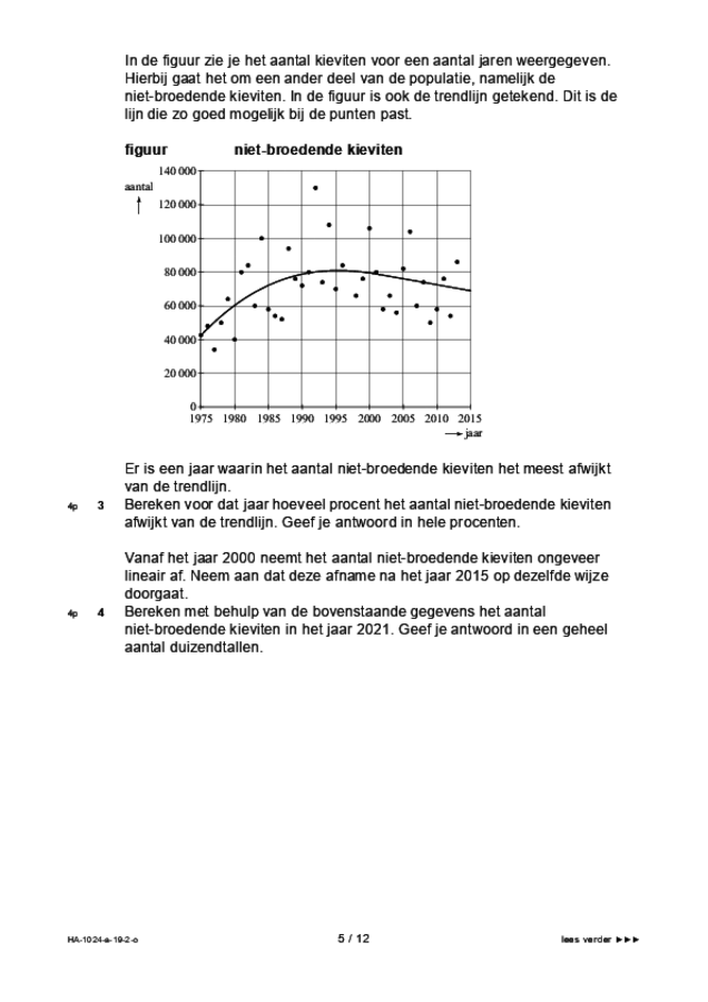 Opgaven examen HAVO wiskunde A 2019, tijdvak 2. Pagina 5