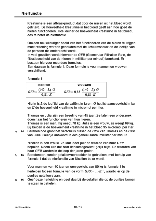 Opgaven examen HAVO wiskunde A 2019, tijdvak 2. Pagina 10