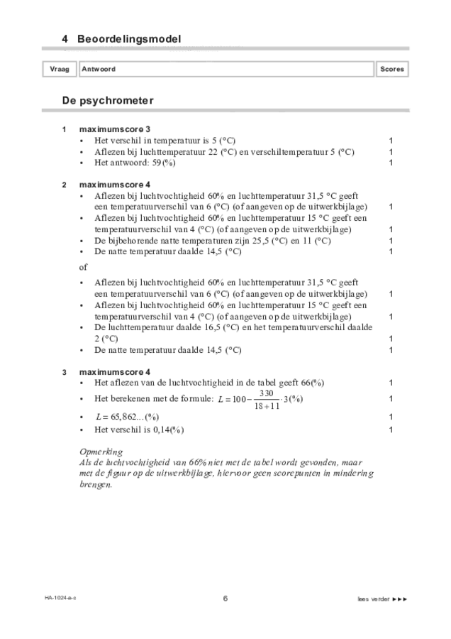 Correctievoorschrift examen HAVO wiskunde A 2022, tijdvak 1. Pagina 6
