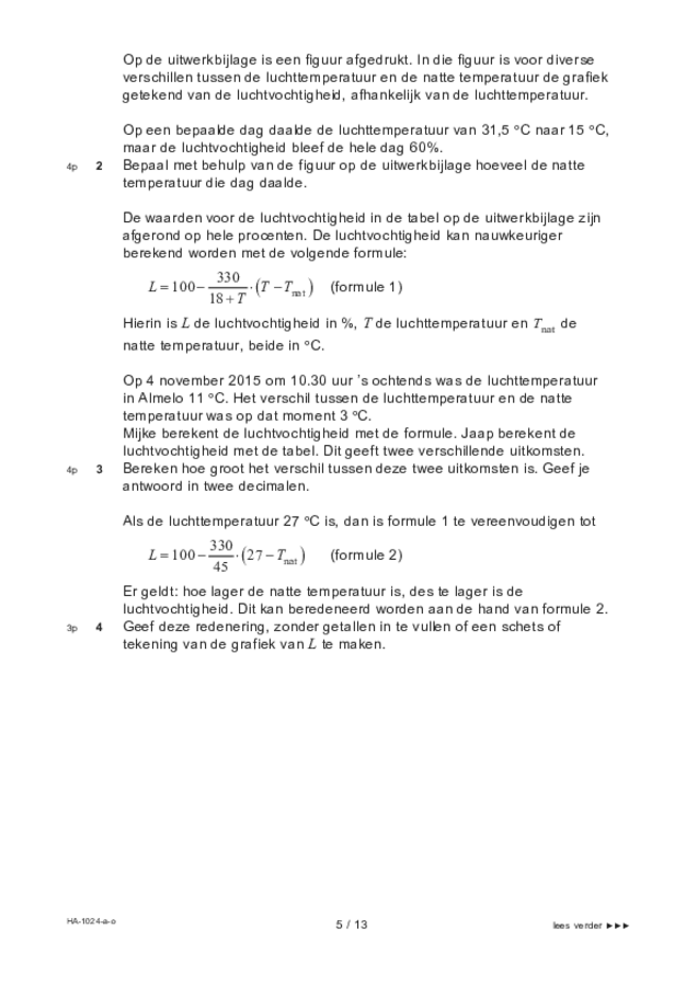 Opgaven examen HAVO wiskunde A 2022, tijdvak 1. Pagina 5