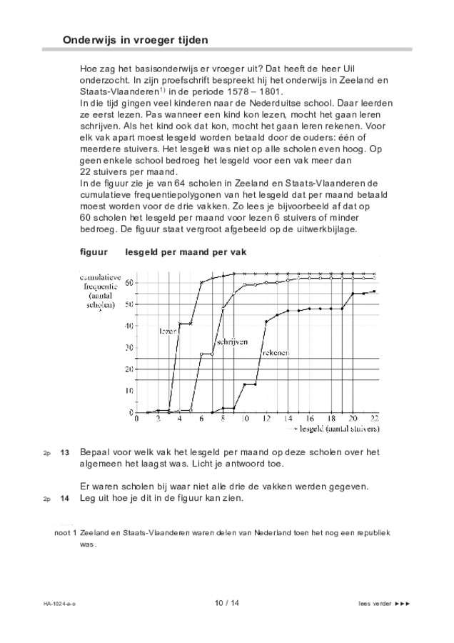 Opgaven examen HAVO wiskunde A 2022, tijdvak 3. Pagina 10