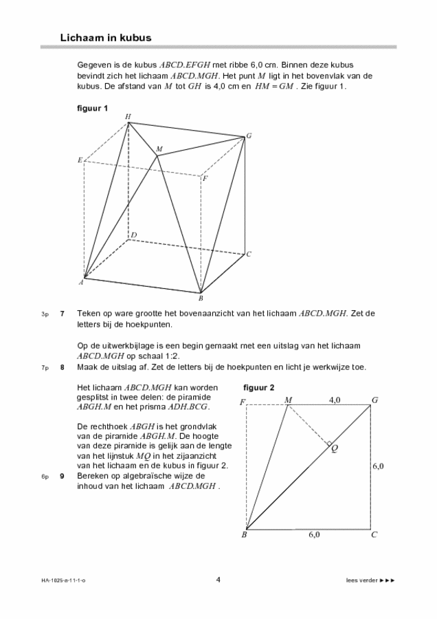 Opgaven examen HAVO wiskunde B 2011, tijdvak 1. Pagina 4