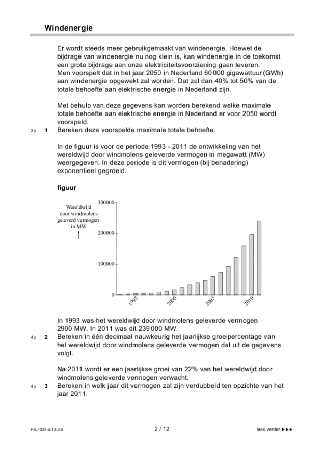 Wiskunde B Eindexamens HAVO (Opgaven) - Eindexamens.NU - Landelijke ...