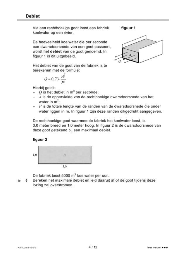 Opgaven examen HAVO wiskunde B 2013, tijdvak 2. Pagina 4