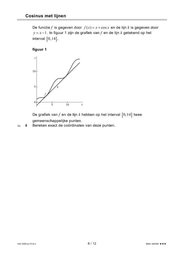 Opgaven examen HAVO wiskunde B 2013, tijdvak 2. Pagina 6