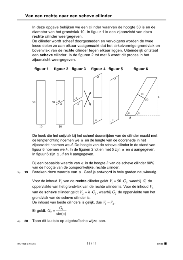 Wiskunde B Eindexamen Hoger Algemeen Voortgezet Onderwijs (Opgaven ...