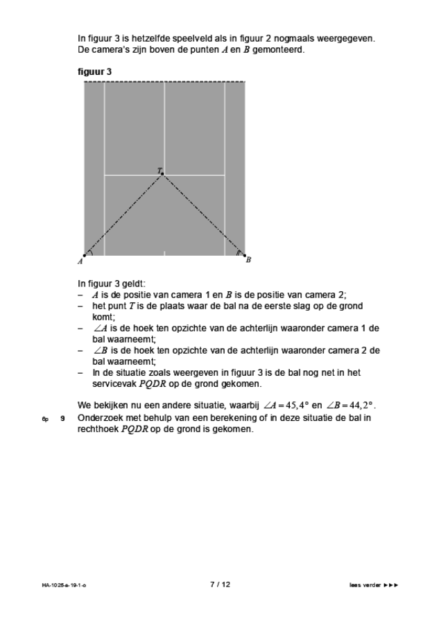 Opgaven examen HAVO wiskunde B 2019, tijdvak 1. Pagina 7
